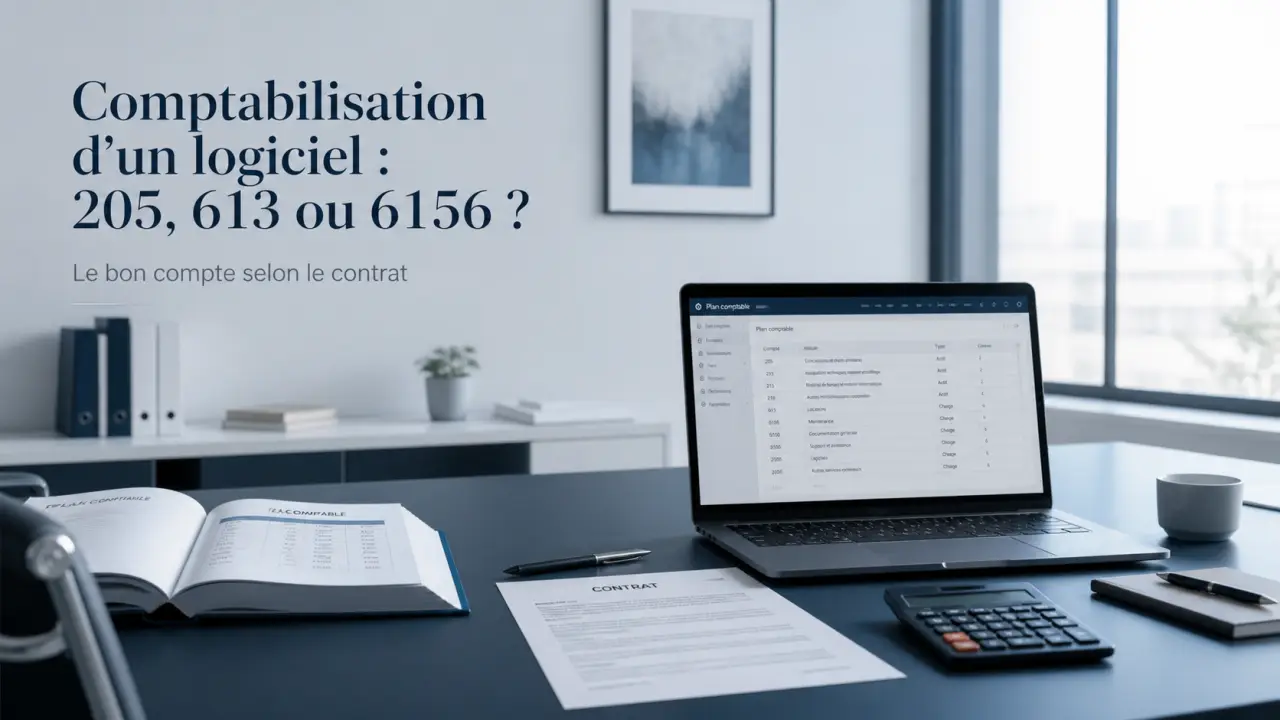 Comptabilisation d’un logiciel : 205, 613 ou 6156, le bon compte selon le contrat