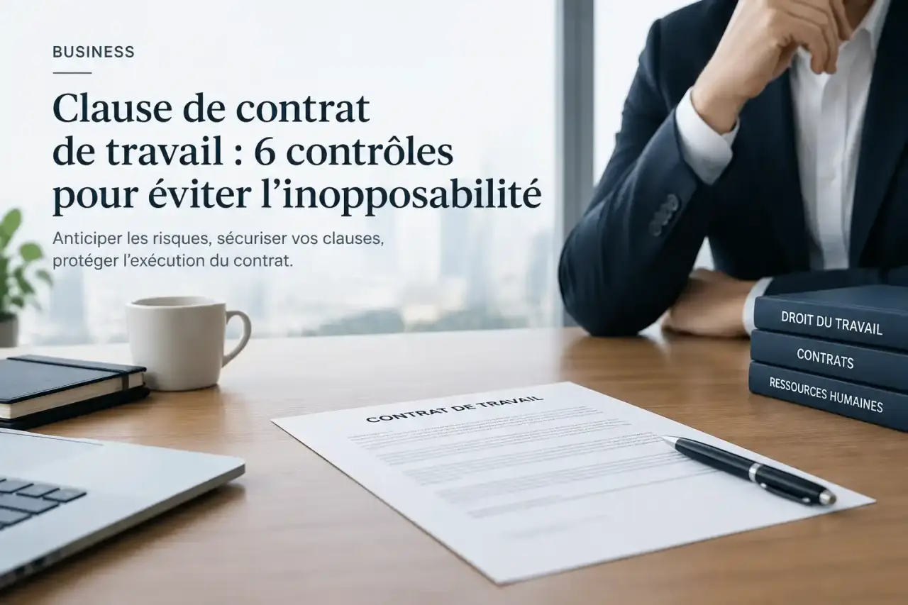 Clause de contrat de travail : 6 contrôles pour éviter l’inopposabilité