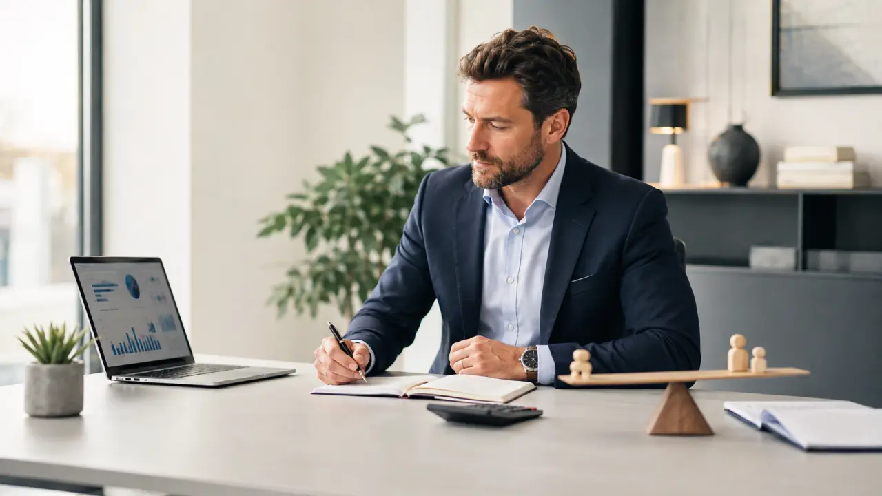 Dirigeants analysant un budget d’entreprise et des indicateurs financiers