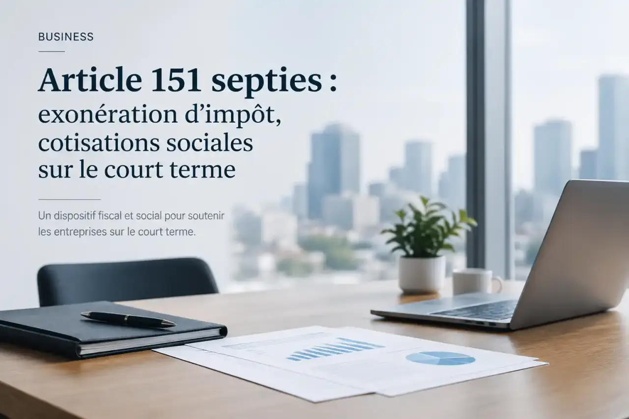 Article 151 septies : exonération d’impôt, cotisations sociales sur le court terme
