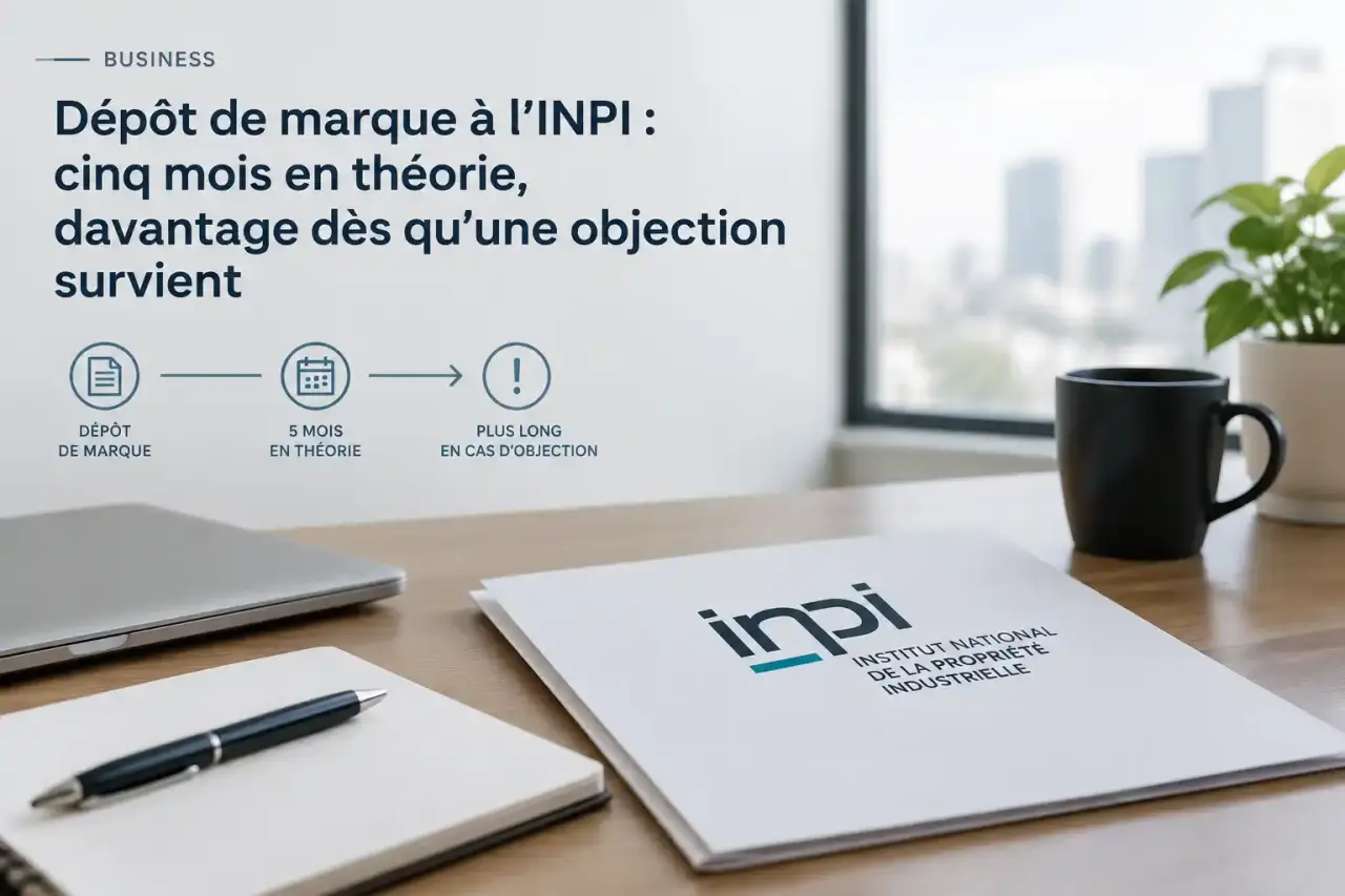 Dépôt de marque à l’INPI : cinq mois en théorie, davantage dès qu’une objection survient